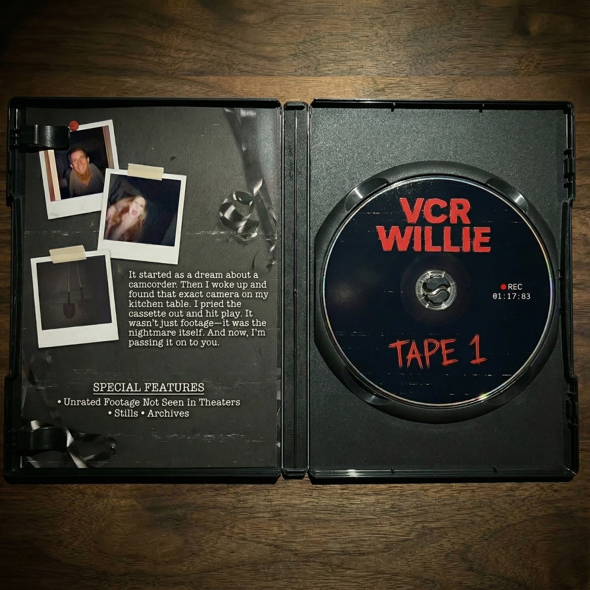 VCR Willie DVD - limited edition analog horror film on DVD with special features